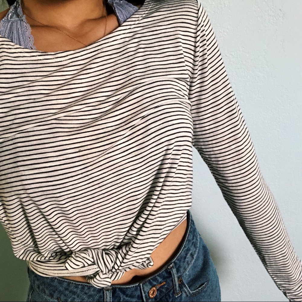 F21 Super Soft n Comfy Striped Long Sleeved Shirt